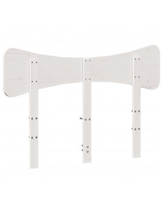 Testiera Bianca 135 cm in Legno Massello di Pino