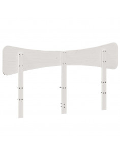 Testiera Bianca 160 cm in Legno Massello di Pino