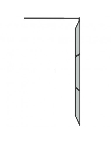 Parete Doccia Walk in 115x195 cm in Vetro Scuro ESG Nero