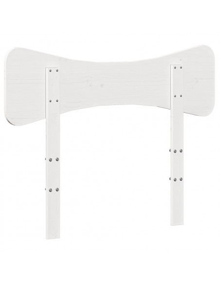 Testiera Bianca 90 cm in Legno Massello di Pino