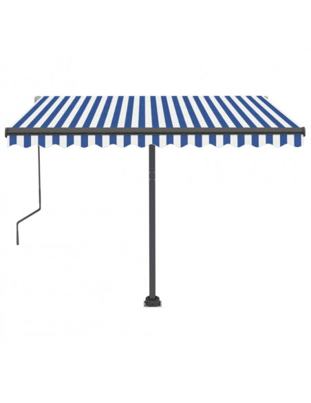 Tenda da Sole Automatica Autoportante 350x250 cm Blu e Bianca