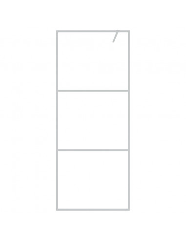 Parete Doccia Walk in Argento 80x195 cm Vetro Trasparente ESG