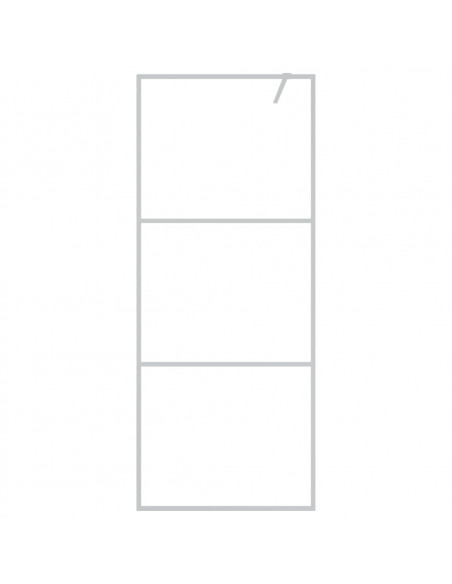 Parete Doccia Walk in Argento 80x195 cm Vetro Trasparente ESG