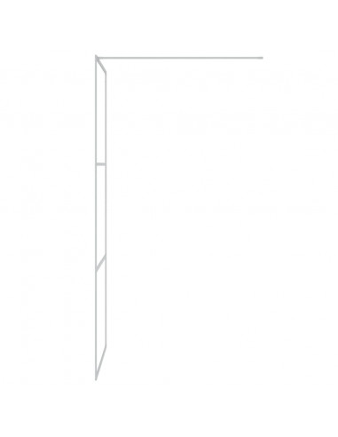 Parete Doccia Walk in Argento 80x195 cm Vetro Trasparente ESG