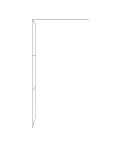 Parete Doccia Walk in Argento 80x195 cm Vetro Trasparente ESG