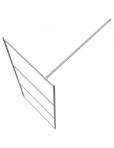 Parete Doccia Walk in Argento 80x195 cm Vetro Trasparente ESG