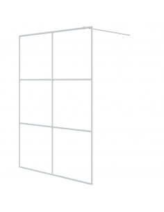 Parete Doccia Walk in Bianca 140x195 cm Vetro Trasparente ESG 2