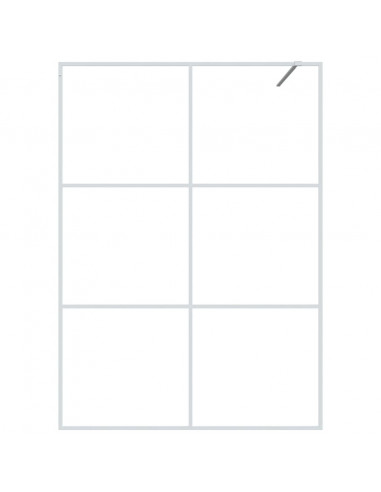 Parete Doccia Walk in Bianca 140x195 cm Vetro Trasparente ESG