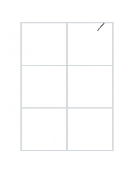 Parete Doccia Walk in Bianca 140x195 cm Vetro Trasparente ESG