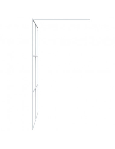 Parete Doccia Walk in Bianca 140x195 cm Vetro Trasparente ESG