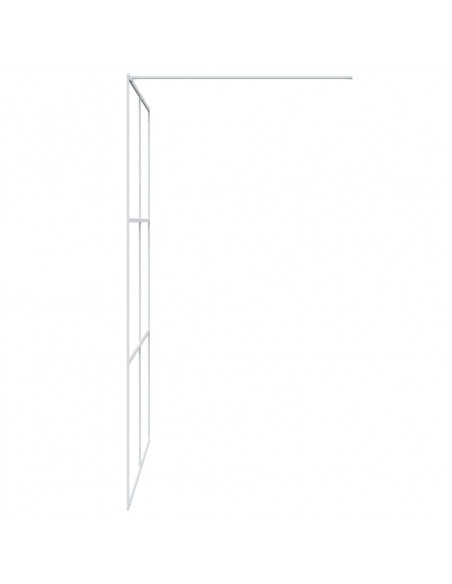 Parete Doccia Walk in Bianca 140x195 cm Vetro Trasparente ESG