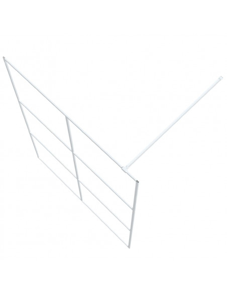 Parete Doccia Walk in Bianca 140x195 cm Vetro Trasparente ESG