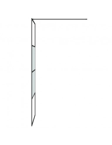 Parete Doccia Walk in Nera 80x195 cm Vetro Semi Smerigliato ESG