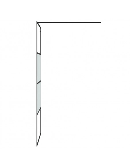Parete Doccia Walk in Nera 80x195 cm Vetro Semi Smerigliato ESG