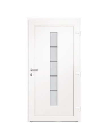 Porta d'Ingresso in Alluminio e PVC Antracite 100x210 cm