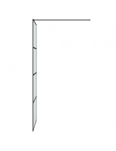 Parete Doccia Walk in Nera 80x195 cm Vetro Smerigliato ESG
