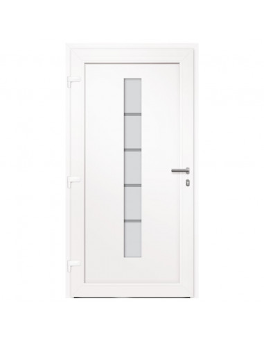 Porta d'Ingresso in Alluminio e PVC Antracite 100x200 cm