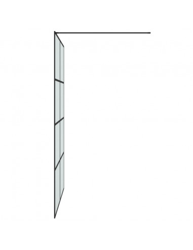 Parete Doccia Walk in Nera 140x195 cm Vetro Smerigliato ESG