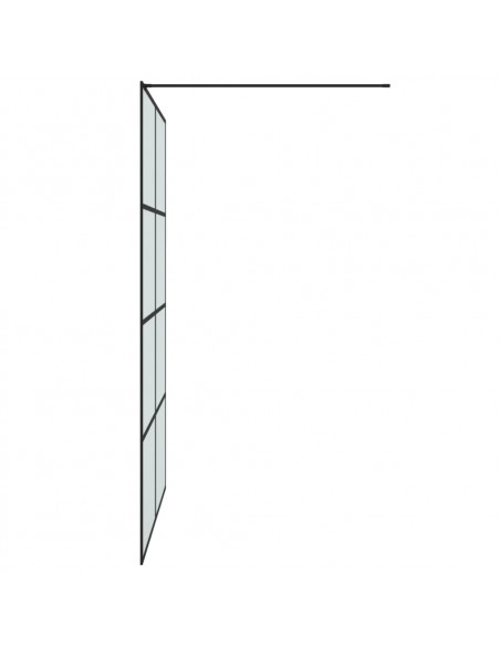 Parete Doccia Walk in Nera 140x195 cm Vetro Smerigliato ESG