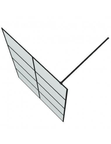 Parete Doccia Walk in Nera 140x195 cm Vetro Smerigliato ESG