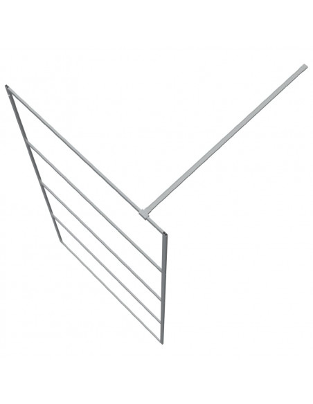 Parete Doccia Walk in Argento 100x195 cm Vetro Trasparente ESG
