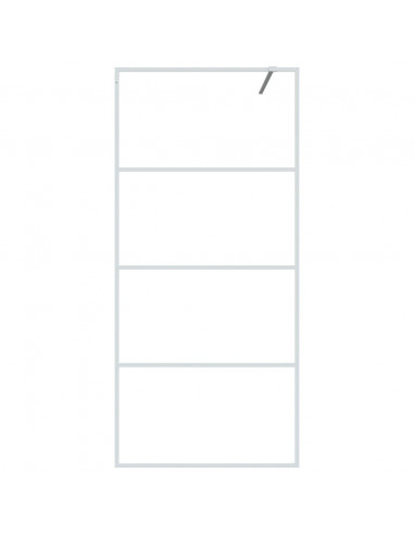Parete Doccia Walk in Bianca 90x195 cm Vetro Trasparente ESG