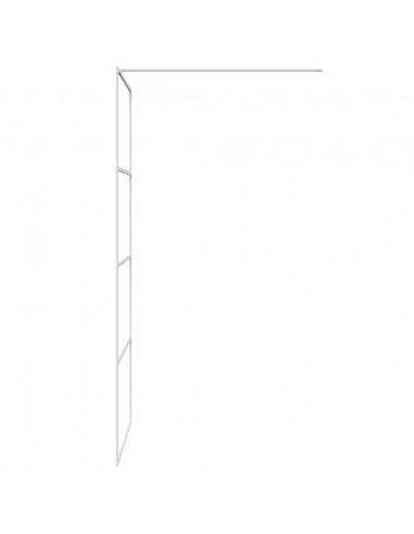 Parete Doccia Walk in Bianca 90x195 cm Vetro Trasparente ESG