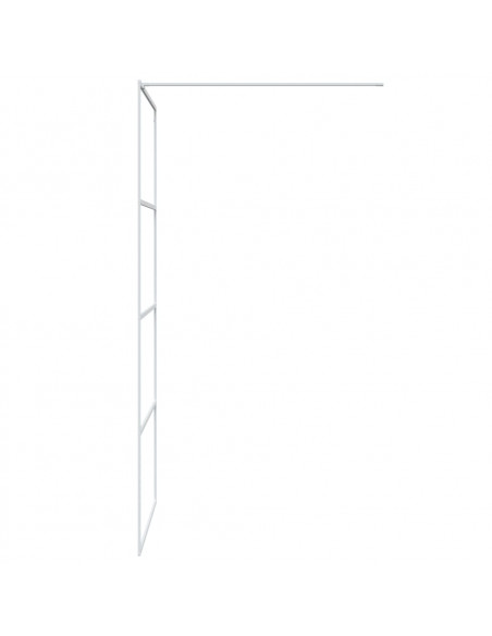Parete Doccia Walk in Bianca 90x195 cm Vetro Trasparente ESG
