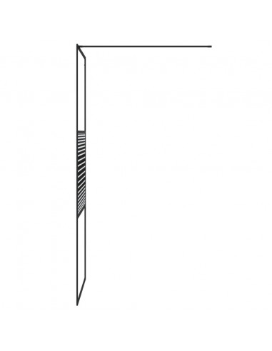 Parete Doccia Walk in Nera 80x195 cm in Vetro Trasparente ESG