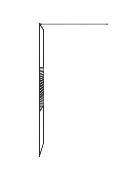 Parete Doccia Walk in Nera 80x195 cm in Vetro Trasparente ESG