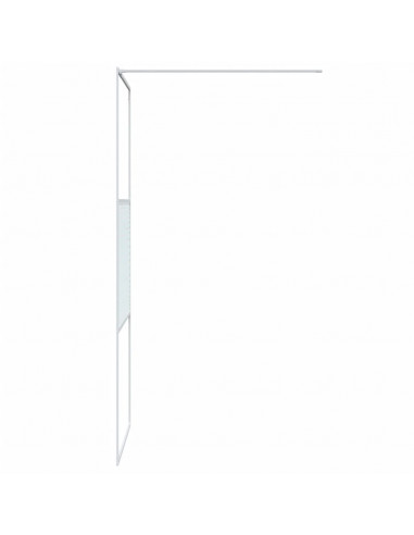 Parete Doccia Walk in Bianca 80x195 cm Vetro Trasparente ESG