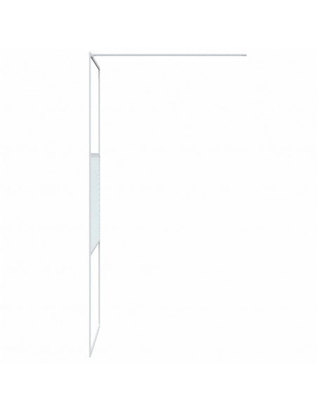 Parete Doccia Walk in Bianca 80x195 cm Vetro Trasparente ESG