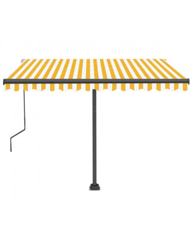 Tenda da Sole Autoportante Automatica 350x250 cm Gialla Bianca