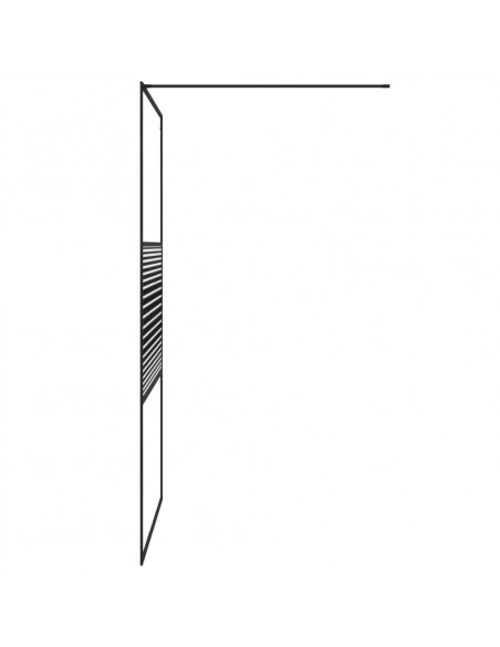 Parete Doccia Walk in Nero 115x195 cm Vetro Trasparente ESG