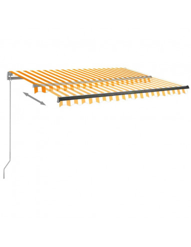 Tenda da Sole Autoportante Automatica 350x250 cm Gialla Bianca