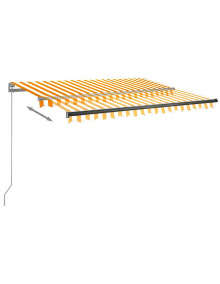 Tenda da Sole Autoportante Automatica 350x250 cm Gialla Bianca