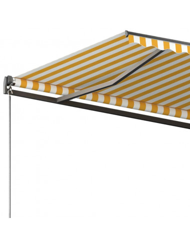 Tenda da Sole Autoportante Automatica 350x250 cm Gialla Bianca