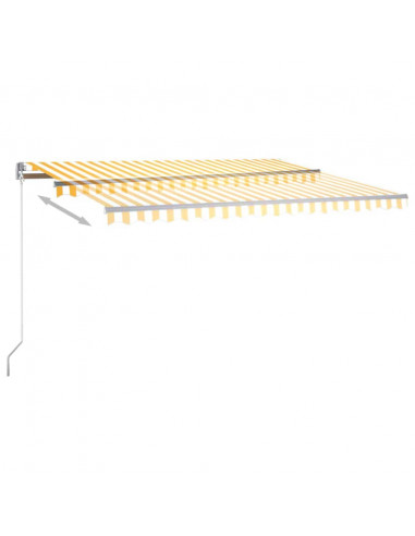 Tenda da Sole Autoportante Automatica 400x350 cm Gialla Bianca