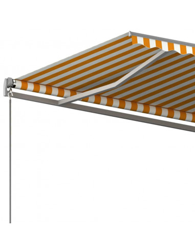 Tenda da Sole Autoportante Automatica 400x350 cm Gialla Bianca