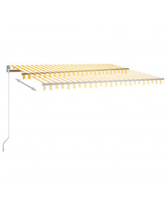Tenda da Sole Autoportante Automatica 450x350 cm Gialla Bianca 2