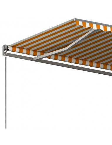 Tenda da Sole Autoportante Automatica 450x350 cm Gialla Bianca