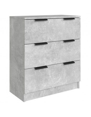 Credenze 3 pz Grigio Cemento in Legno Multistrato