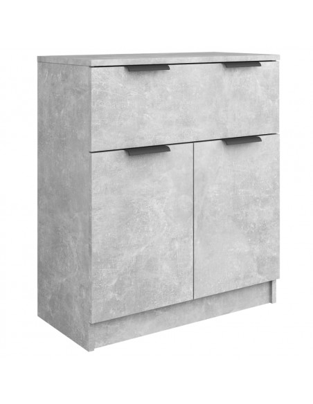 Credenze 3 pz Grigio Cemento in Legno Multistrato