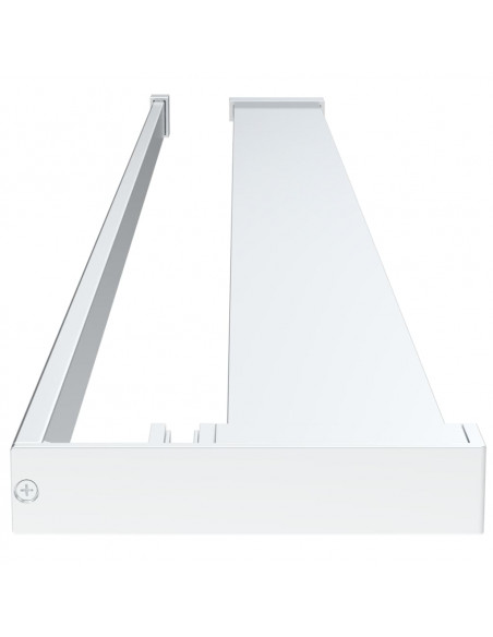 Parete Doccia con Mensola Cromo 80x195cm Vetro ESG e Alluminio