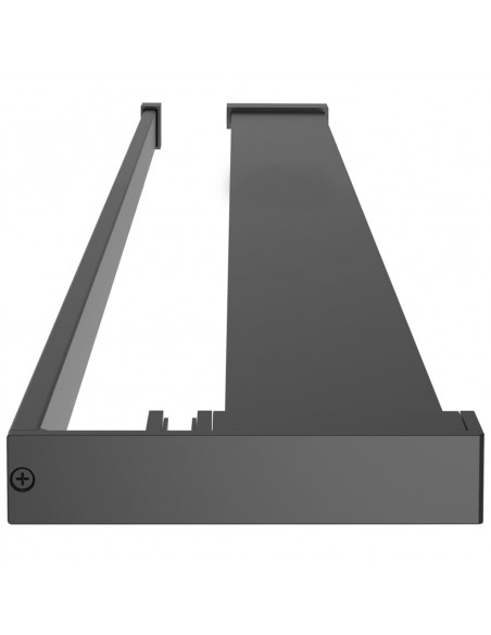 Parete Doccia Walk in Mensola Nera 90x195cm Vetro ESG Alluminio