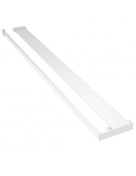 Parete Doccia con Mensola Cromo 80x195cm Vetro ESG e Alluminio