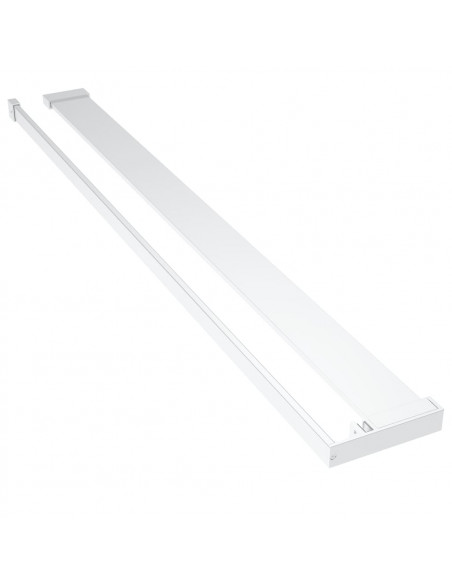 Parete Doccia con Mensola Cromo 100x195cm Vetro ESG e Alluminio
