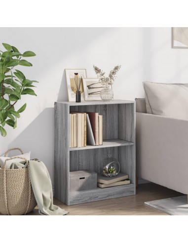 Libreria Grigio Sonoma 60x24x76 cm in Legno Multistrato