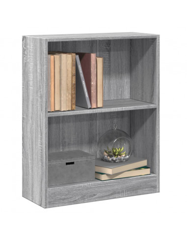 Libreria Grigio Sonoma 60x24x76 cm in Legno Multistrato