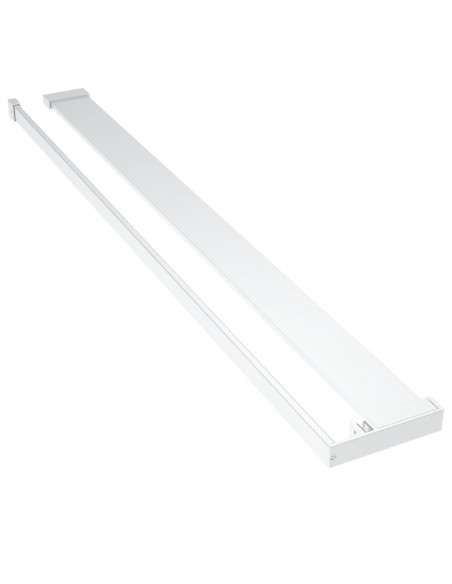 Parete Doccia con Mensola Cromo 100x195cm Vetro ESG e Alluminio